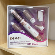 KEMEI Auto-Rotation Hot Air Brush | 360° Ceramic Styling Tool (KM-8020)