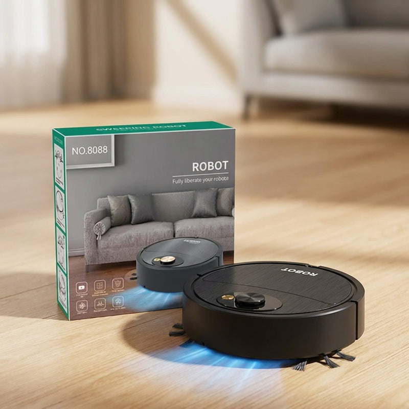 Smart Automatic Sweeping Robot Vacuum | One-Touch Cleaning & High Suction